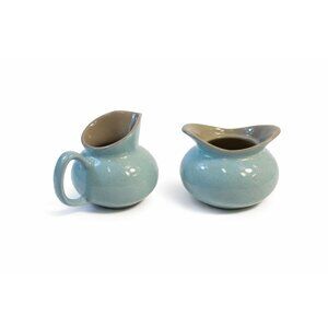 Creamer Sugar Bowl Set Harkerware Harker Pottery Ceramic Kitchenware Restaurant